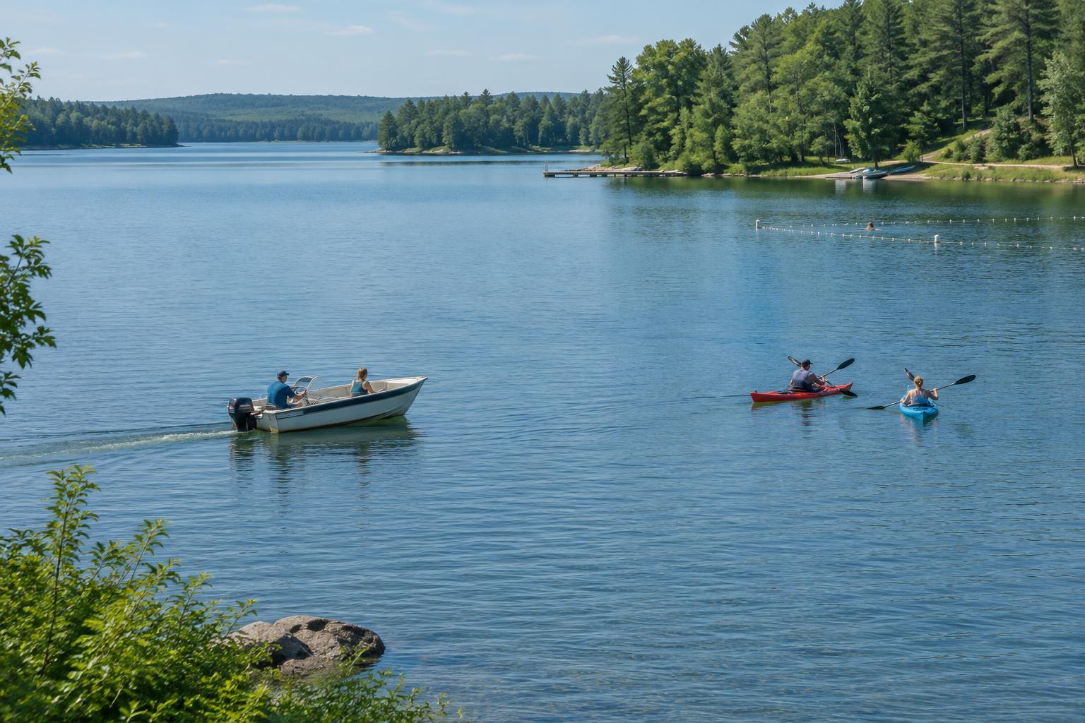 Lake Boating Etiquette: Sharing the Water With Paddlers and Swimmers